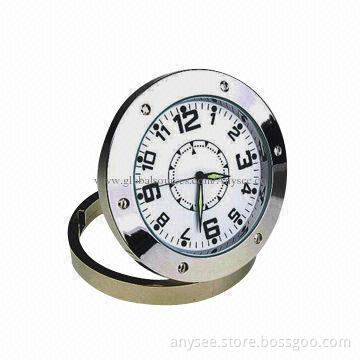 Clock Designed Mini Spy Camera, Supports Motion Detection and PC Camera, 4-hour Charging Time